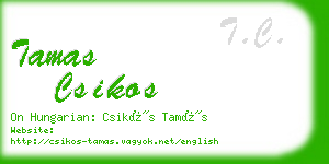 tamas csikos business card